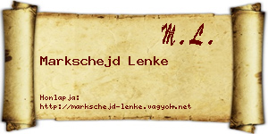 Markschejd Lenke névjegykártya